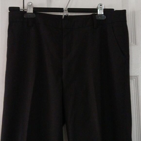 Banana Republic Martin Fit wool blend lined black dress pants Sz 4R - Picture 3 of 5